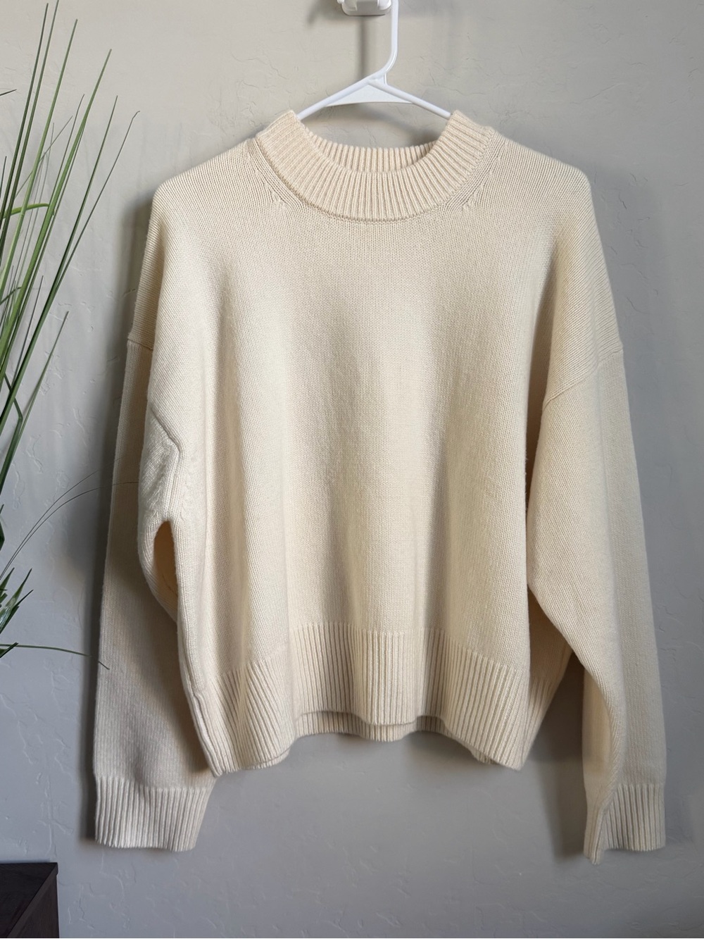 Madewell NWT Wool Cashmere Oversized Sweater Cream Large